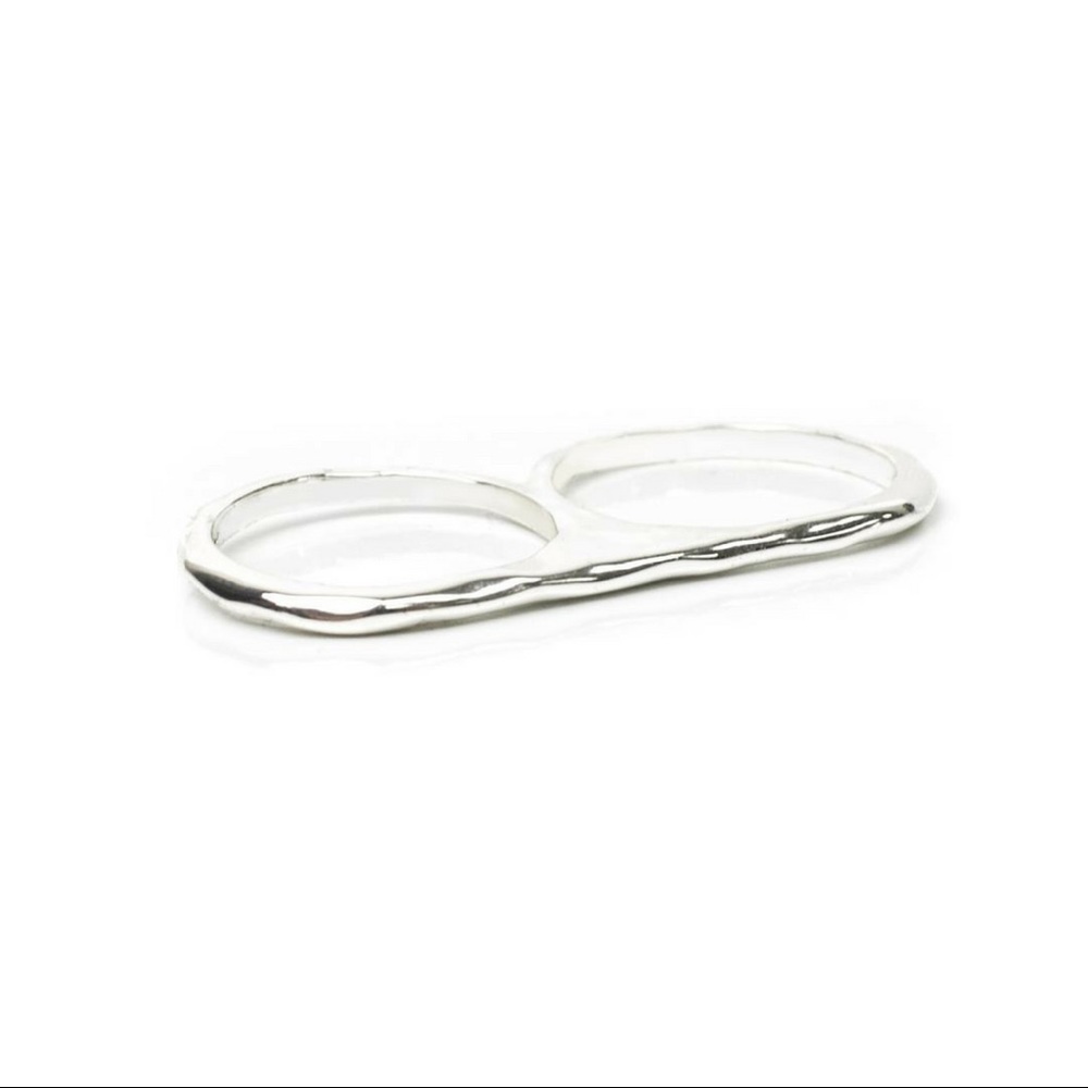 Erica Anenberg silver double ring.
